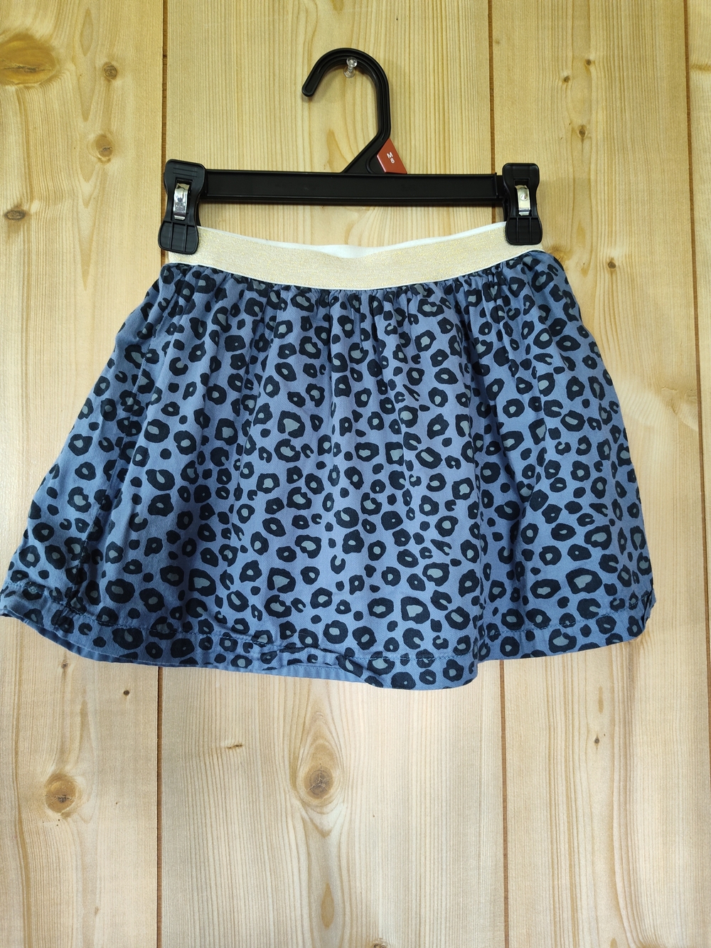 Carter's Blue Leopard-Print Skirt with Gold Elastic Waistband Girls